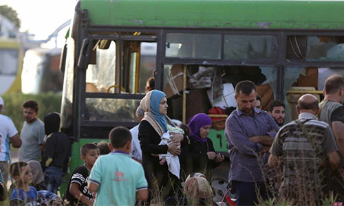 evacuación de los habitantes de Kefraya Evacuados todos los habitantes de dos ciudades sirias asediadas
